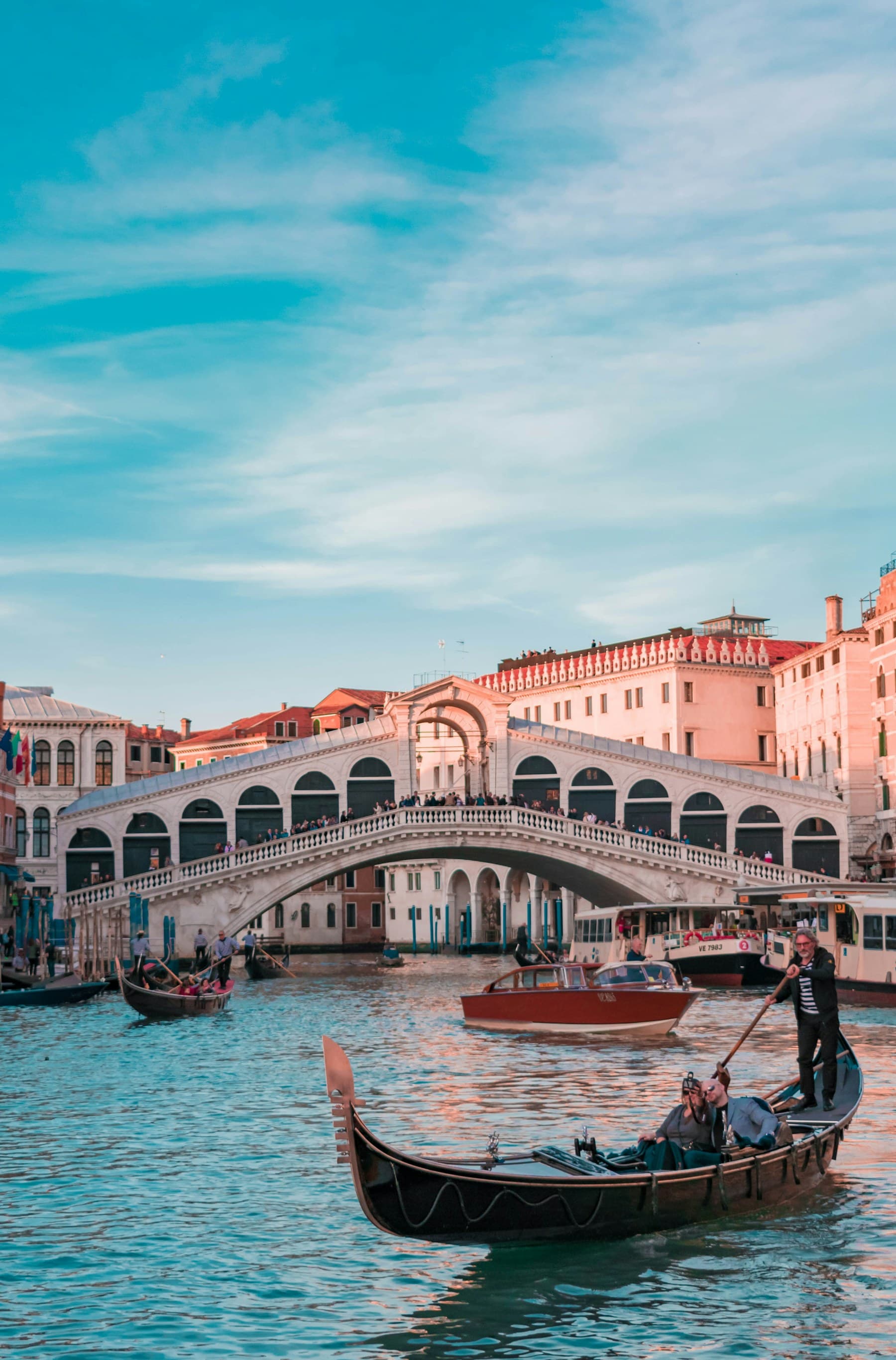 Venice canal and historic architecture supporting a fictitious Prism journey preview